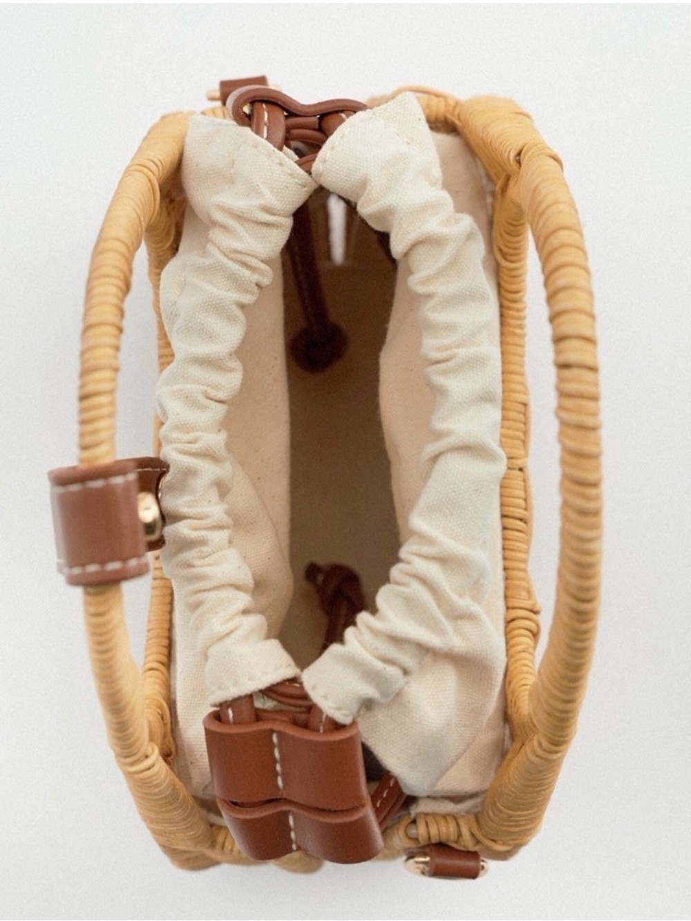 ZARA RATTAN RIGID MINI BAG - Picture 3 of 9